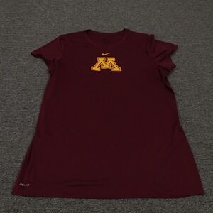 Minnesota Golden Gophers Shirt Womens XL Maroon NCAA Football Nike Dri Fit